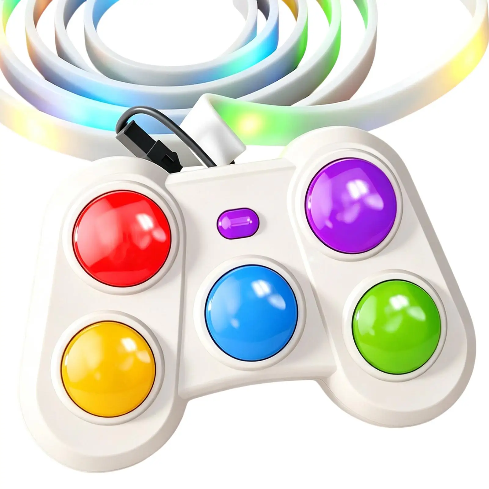  Educational Toys Music Light Rhythm Puzzle Game Machine Reaction Color Matching Belt Sensory Table Game Gift Color