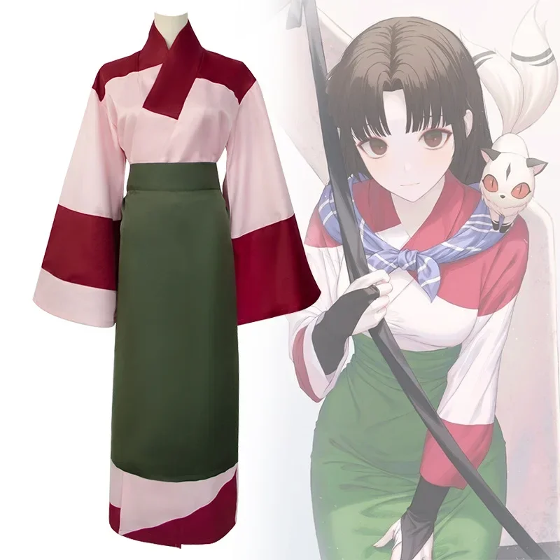 Anime Inuyasha Cosplay Sango Japanese Kimono Women Costume