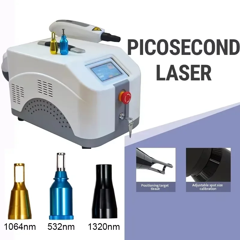 Neue Technologie Mini Whitening Gesichtslaser Tragbares Q-Switched Nd Yag 1064 532 nm Tattooentfernungslasergerät Carbon Peel