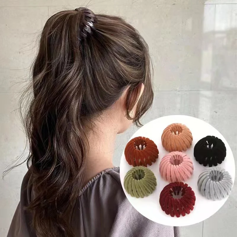 Bird Nest Magic Hairpin Women High Elastic Seamless Hair Rope Durable Girls No Crease Ponytail Holder Rubber Band  Accessories