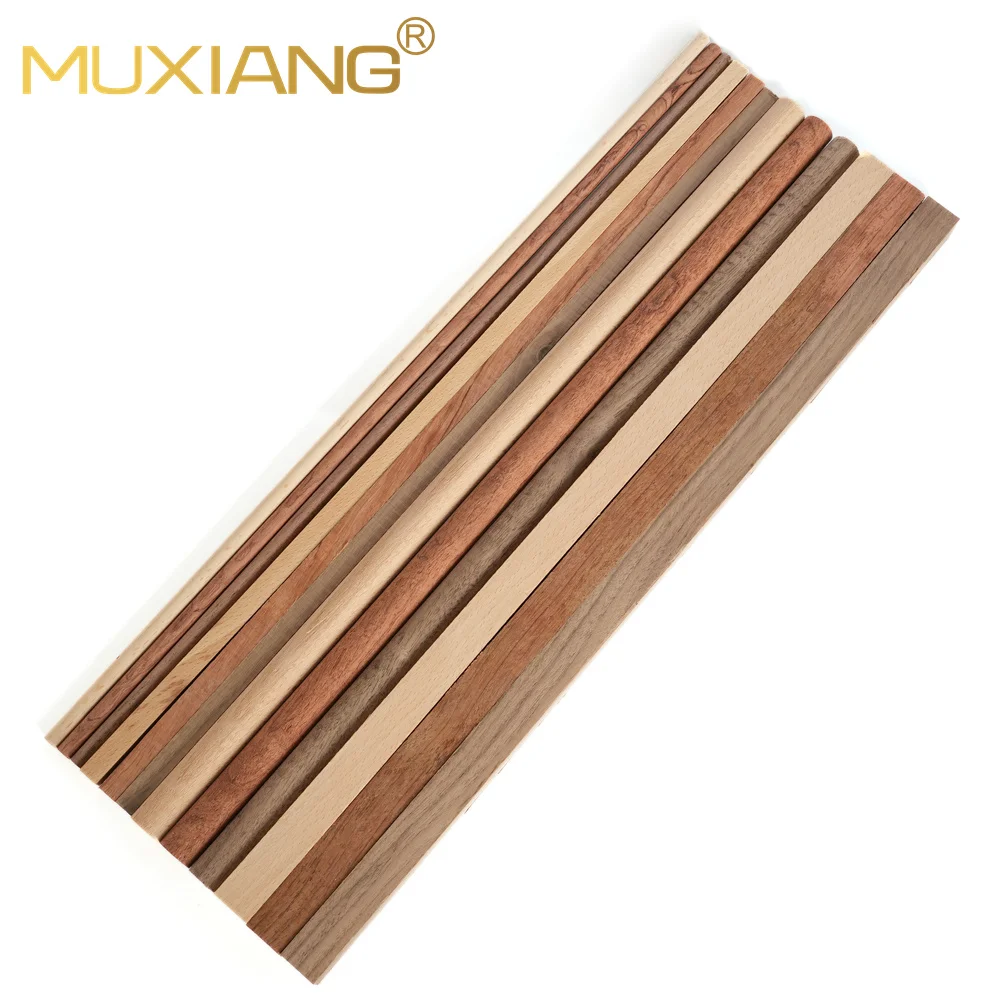 Kij do obróbki drewna MUXIANG 50cm naturalny DIY z drewna ręcznie robionego OD 1-2cm heban/buk/palisander/czarny orzech drewno okrągłe kwadratowy
