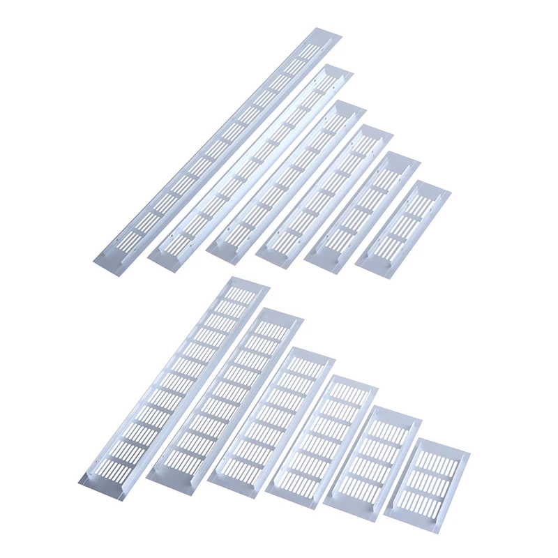 1Pc Silver Aluminum Alloy Vents Perforated Sheet Air Vent Plate Ventilation Grille Vent