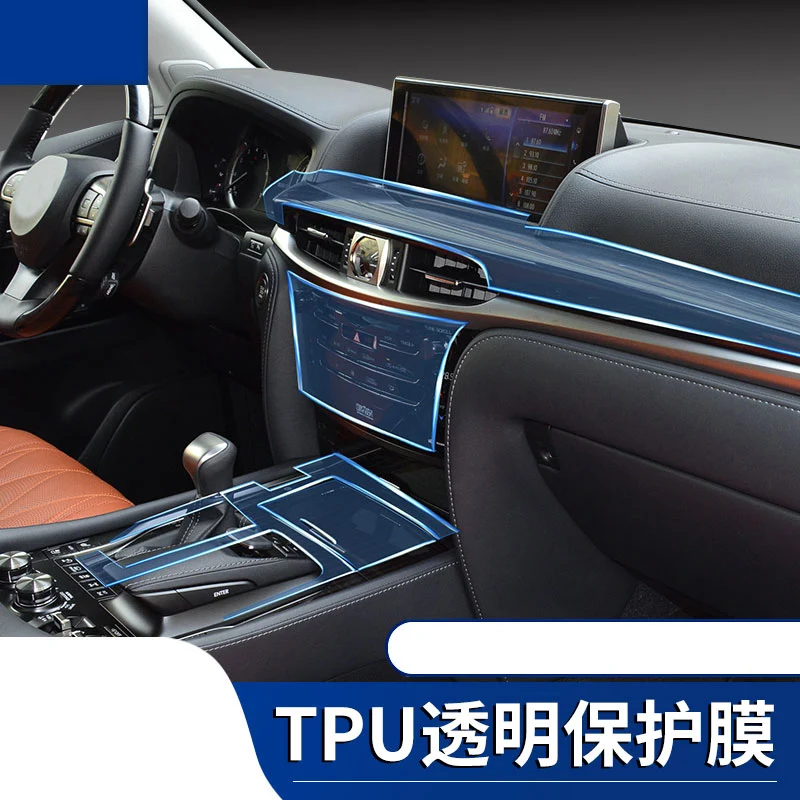 TPU for Lexus ES ES300h GS LS LS500 LX NX RX UX Transparent Film Car Interior Sticker Central Control Gear Door Dashboard Panel