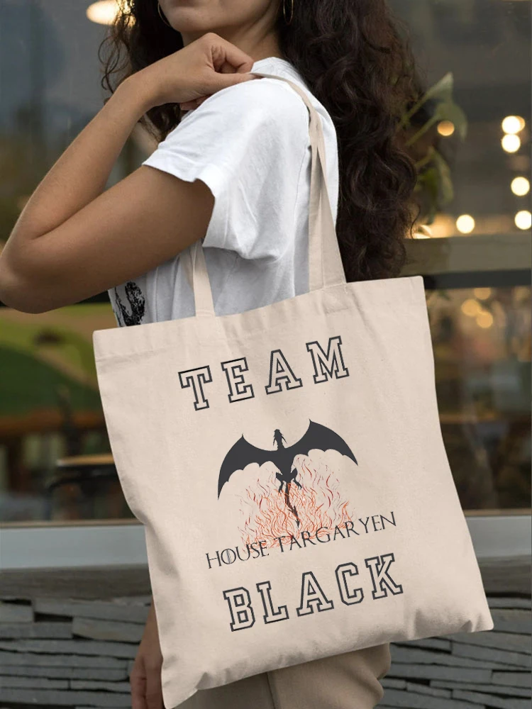 Rhaenyra Targaryen Tote Bags House Targaryen Ladies Shopping HandBags House of The Dragon Bags daemon targaryen Women's Handbags