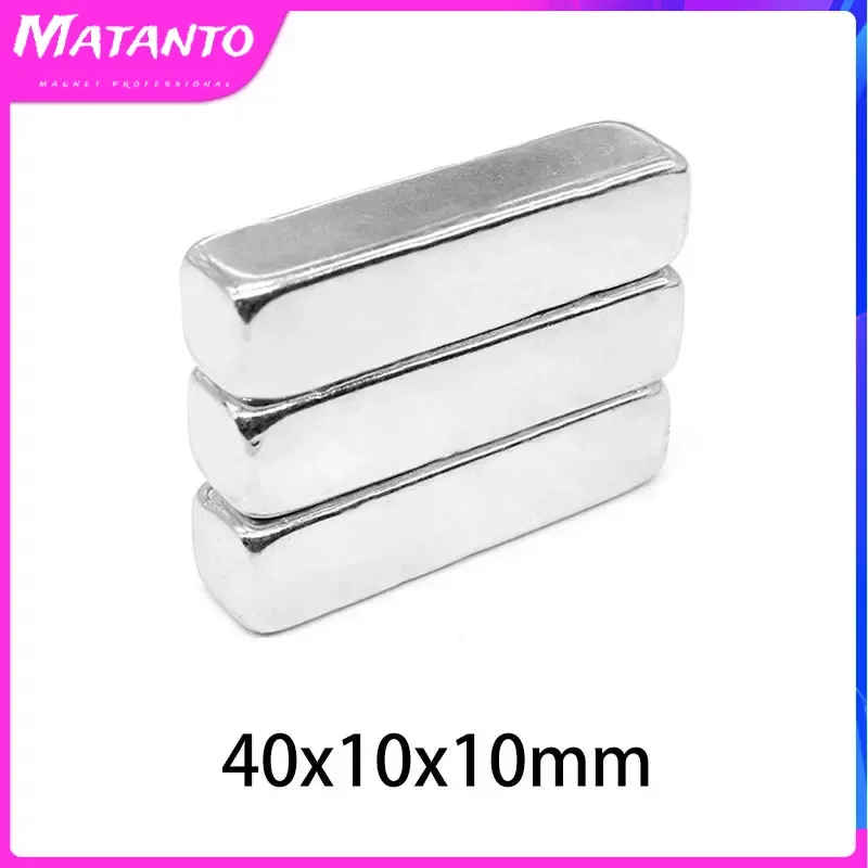 1/2/5/10/15PCS 40x10x10mm Thick Block Super Strong Magnetic Magnets N35 Quadrate Rare Earth Neodymium Magnet 40x10x10 40*10*10