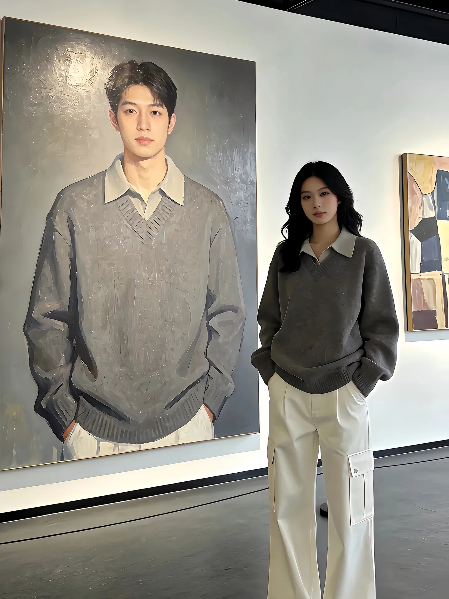 

Утепленный мужской свитер в американском ретро-стиле с воротником, повседневная верхняя одежда для молодежи, свободный крой, умеренно мягкий, комфортный.