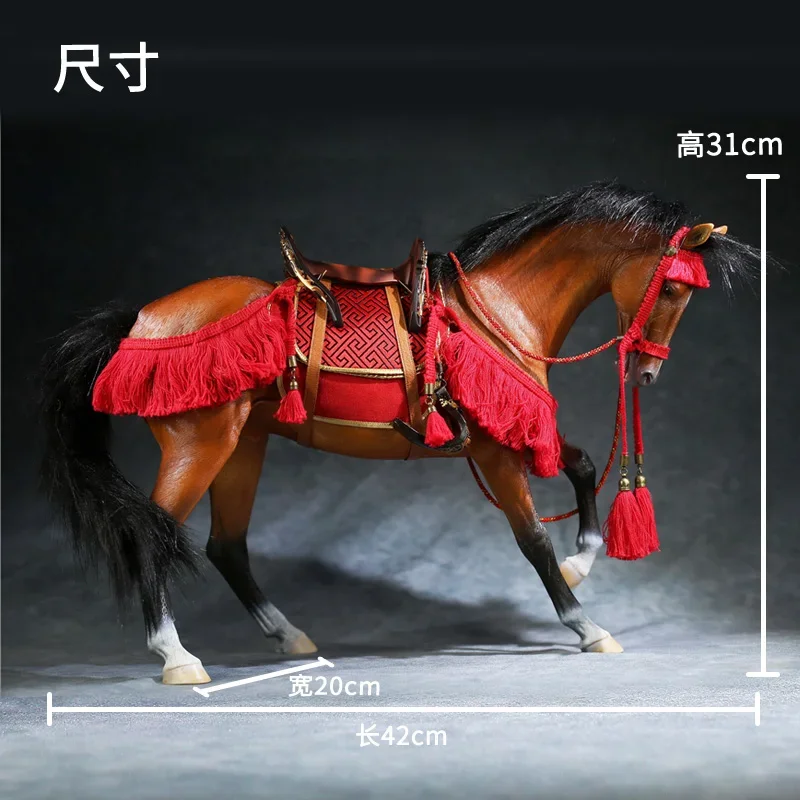 Jxk 1/6 Sweat Model Resin Decoration Guan Yu Soldier Man Mounted Animal Surrounding Simulation Horse Handmade