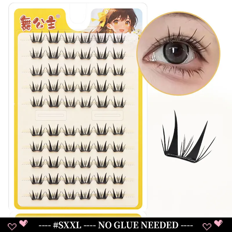 DINGSEN 10 Reihen Selbstklebende Einzelwimpern Ohne Klebstoff DIY Wimpernverlängerung Cluster Handgefertigte Wimpern Natürliche Wimpern – Detail 26