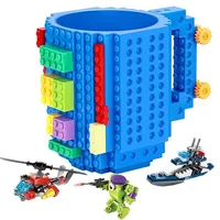 350ml Creative  Building Blocks Design Milk Coffee Mug Cups DIY Drinking Kettle Birthday Gifts Personalized Decorations Kids