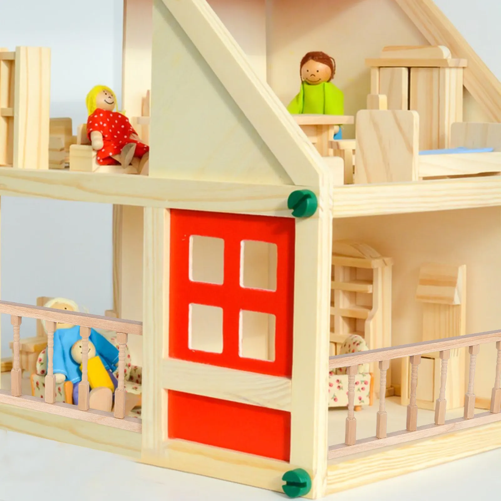 

Wooden Miniature Fence Handrail 30.5x7.5cm Fine Wood 1:12 Scale Mini House Furniture Accessory Mini House Wooden Fence