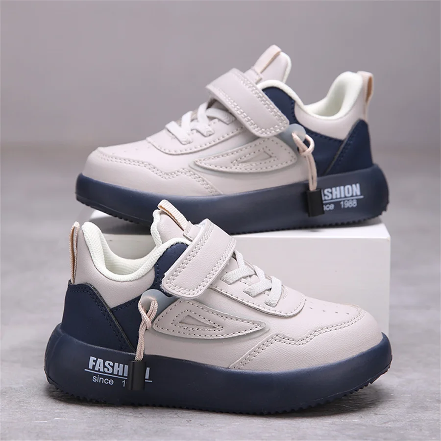 Tenis Sneakers Kids Spring/Autumn New Boys Girls Sports Shoes Casual Board Shoes Leather Soft Soled Children Small White Shoes