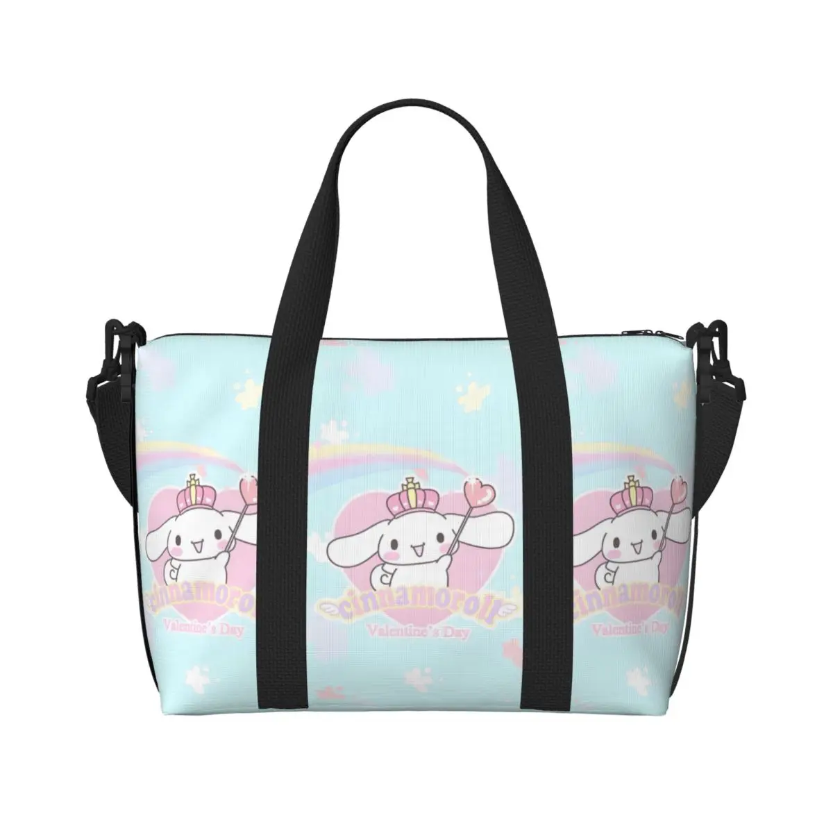 

Большая большая сумка-тоут Cinnamoroll для женщин, собака, аниме, сумка-шоппер на плечо, пляжная дорожная сумка для спортзала