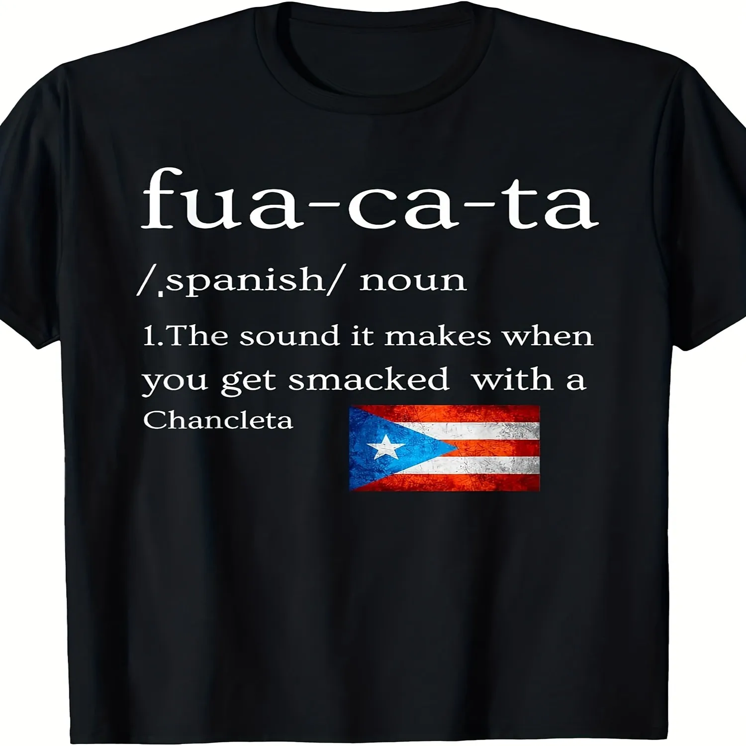 Fuacata The Sounds When Get Smacked with A Chancleta 2025 T-Shirt Same Style for Men And Women 2025 Summer Short-Sleeved Printed T-Shirt Pure 220G Unisex T Shirt Gift For Her
