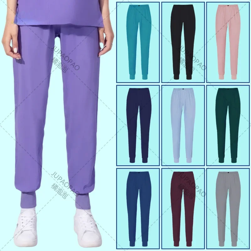 Unisex Pet Grooming No-stick Hair Nurse Joggers Medical Doctor Scrubs Pants Beauty Salon Working Clothes Hospital Nursing Pants