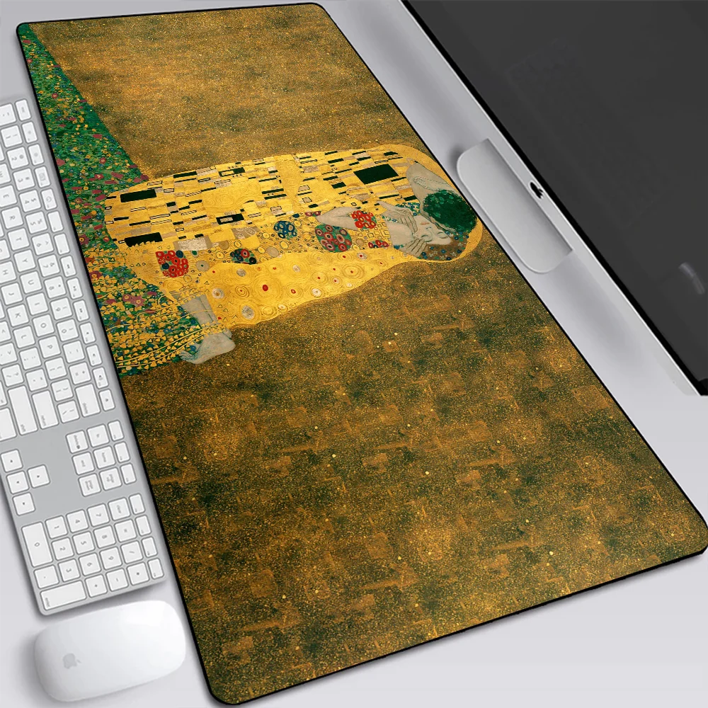 The Kiss Gustav Klimt Large Gaming Mouse Pad Computer Laptop Mousepad Keyboard Pad Desk Mat PC Gamer Mouse Mat Office Mausepad