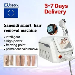 Máquina profissional da remoção do cabelo do laser do diodo, gelo Titanium Epilator, sistema da tela 4K, novo, 808