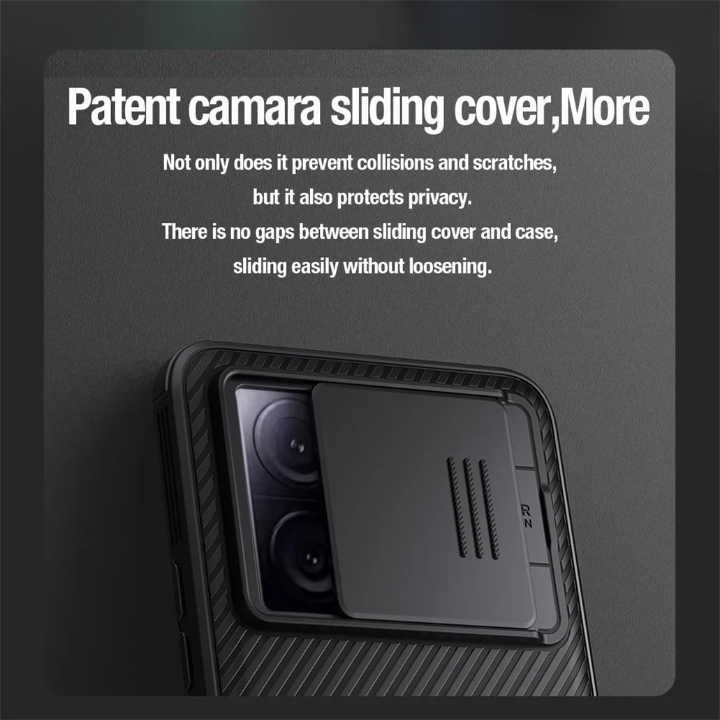 For Xiaomi 13T Pro Case NILLKIN CamShield Pro Shockproof Slide Camera Lens Privacy Protection Back Cover For Xiaomi Mi 13T Shell