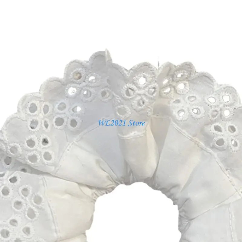 ربطات شعر أنيقة كبيرة الحجم للنساء والفتيات من G5GC، ربطة شعر مرنة من الدانتيل بطبقة مزدوجة