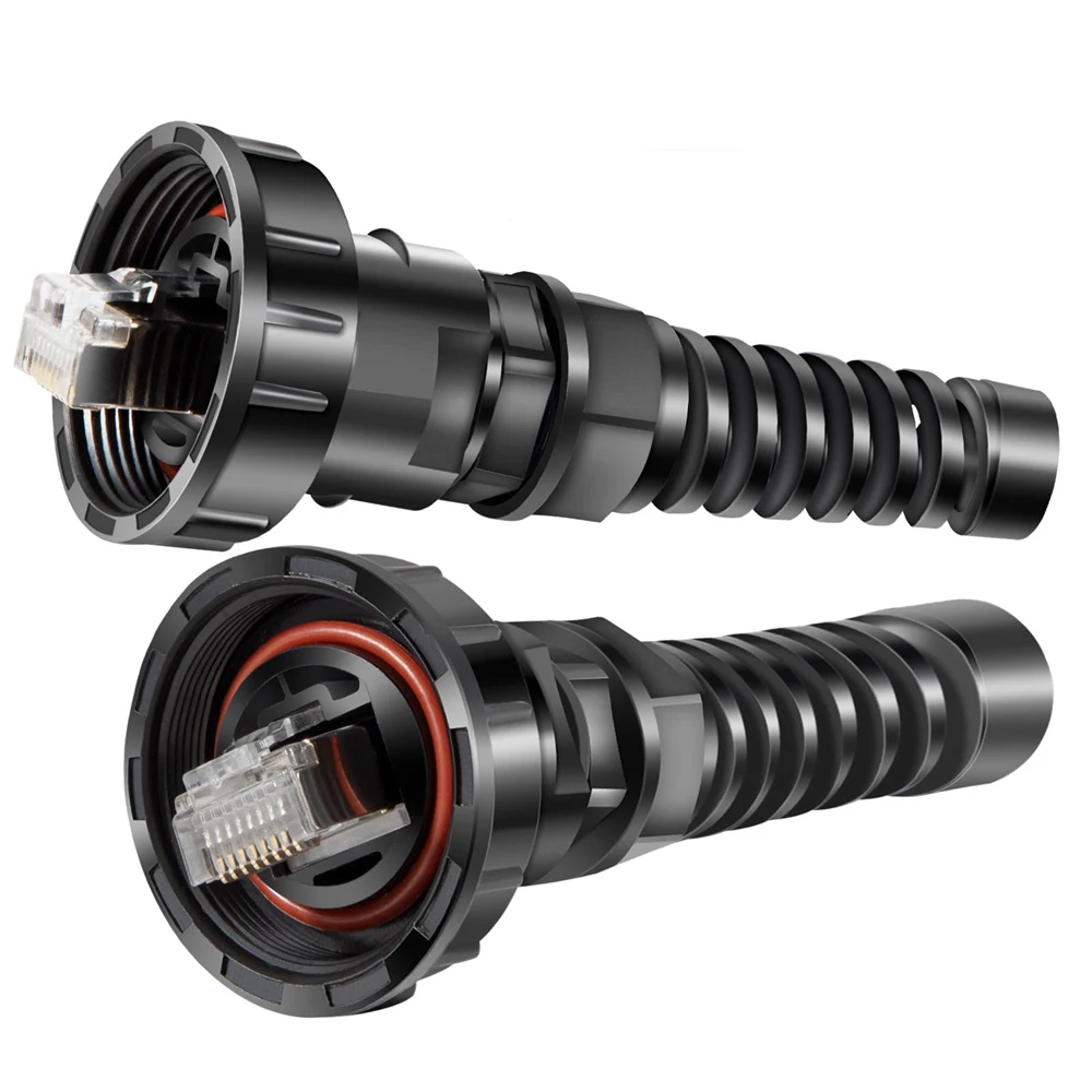 ANX 010-10603-00 Stecker, wasserdicht, RJ45, 2er-Pack, kompatibel mit Garmin Marine Netzwerkkabelanschluss, Stecker auf Stecker, Schutzart IP67 – Detail 10