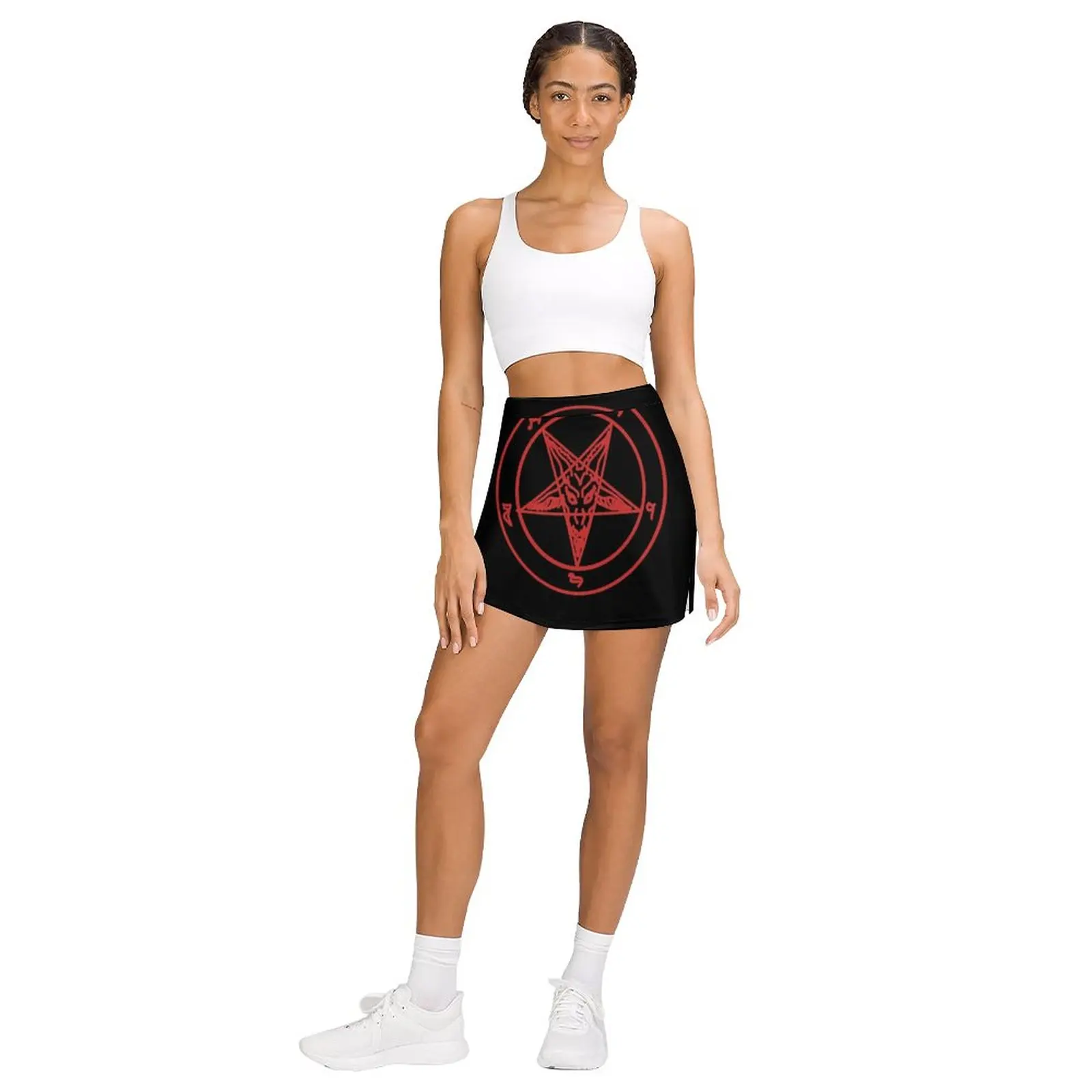 Red Baphomet Light Proof Trouser Skirt korean summer clothes Summer dress