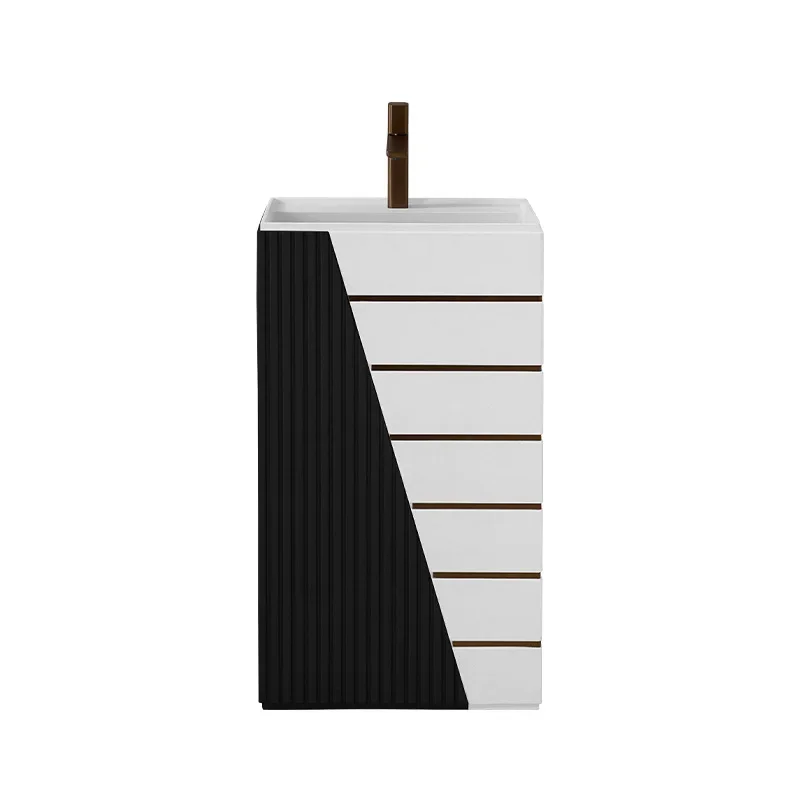 Waschbecken Vom Boden bis zur Decke reichendes Waschbecken im französischen Retro-Stil. Badezimmer-Kunstbecken