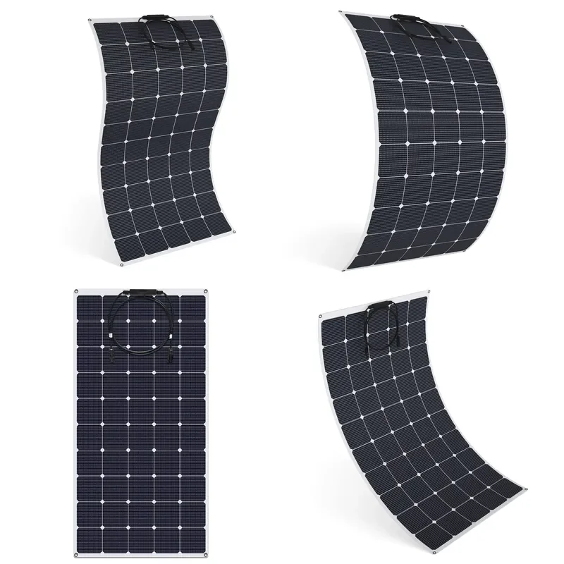 170W SUNSUN SS-S170WP Flexible Solar Panel for RVs-22% Efficiency 1000V DC Grid Surface