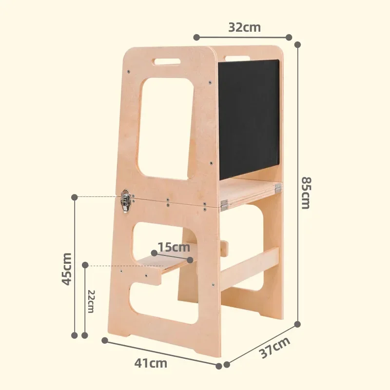 Children's 3-in-1 Foldable Hand Washing Stool Multi-functional Kitchen Stool Montessori Climbing Chair Learning Tower