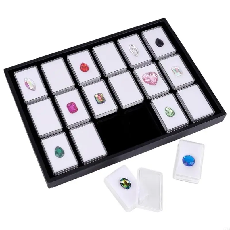 

Rhinestones Organiser Gemstones Display Box for Jewelry Storage and Organization C71A