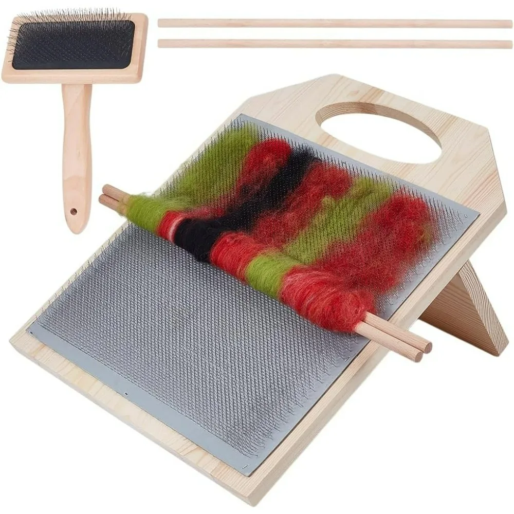 

Доска для смешивания шерсти 15,5x12,4 дюйма, набор кистей для картографии, доска для смешивания волокна с 1 шт. шерстяной кистью, 2 шт., деревянные палочки для рукоделия для смешивания