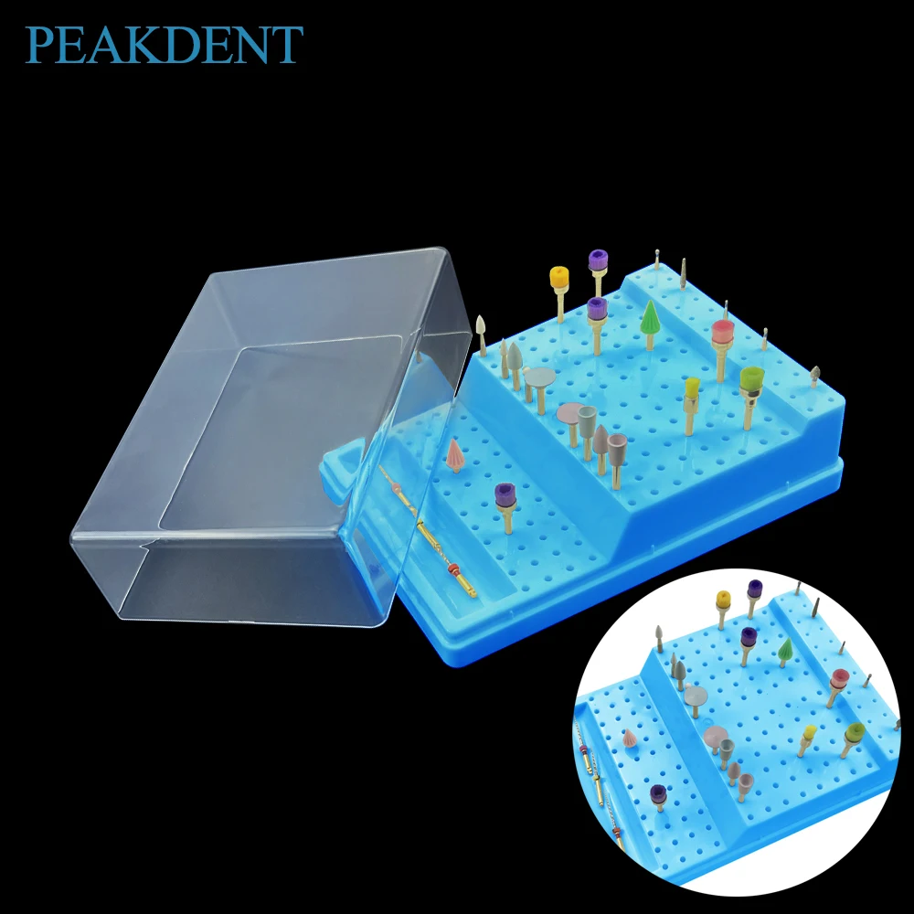 

168 Holes Plastic Dental Burs Box Plastic Burs Holder Autoclavable Drill Diamond Stand Block Dentistry Laboratory Instruments