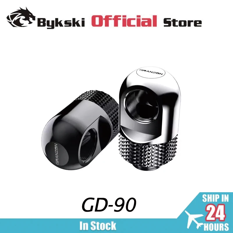 

Granzon GD-90 G1/4'' Thread 90 Degree Rotary Compression Fitting /for Water Cooling Adaptors Copper Metal Connector C