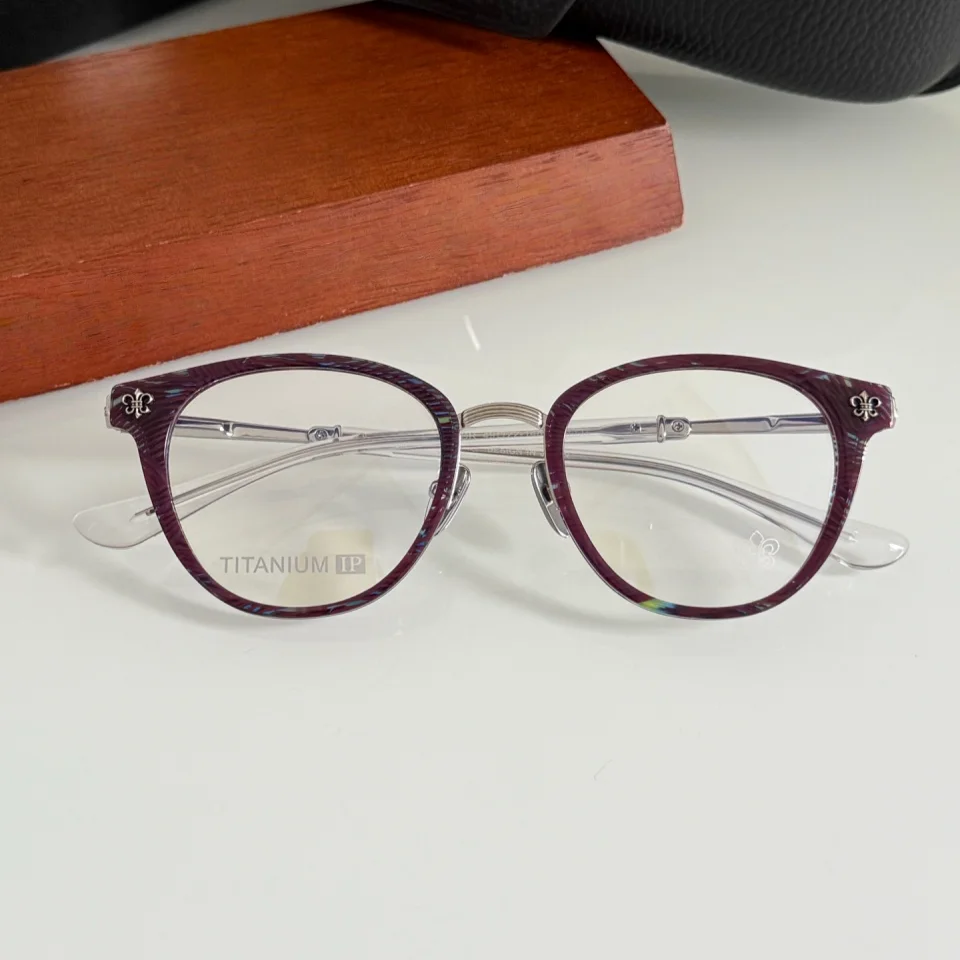 Gafas de lujo para hombre y mujer 2026: Montura de acetato de diseño de marca de alta gama con patrón de tallado retro exquisito, novedad de moda mundial.