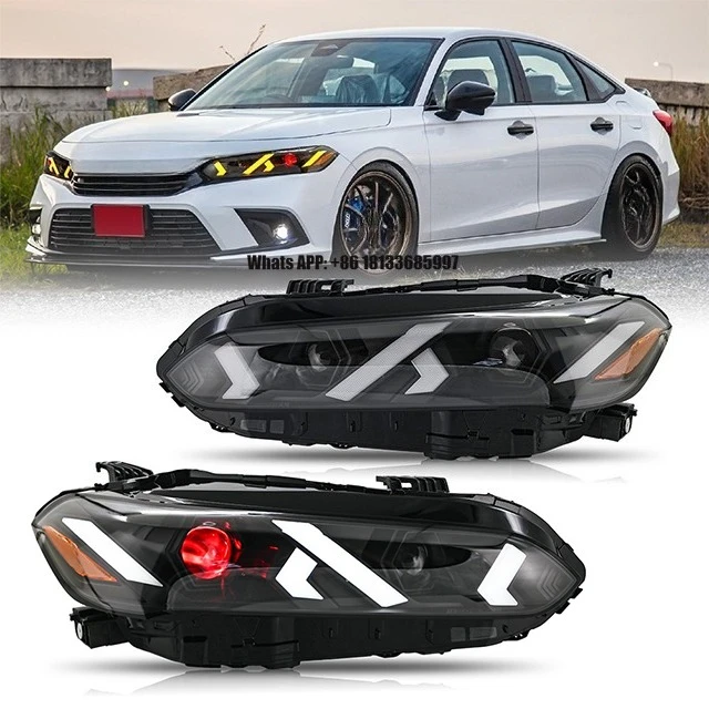 Suitable for Honda's 11th Generation Civicc Headlight LED Headlight Assembly and Lamborghini Lens Headlight Modification