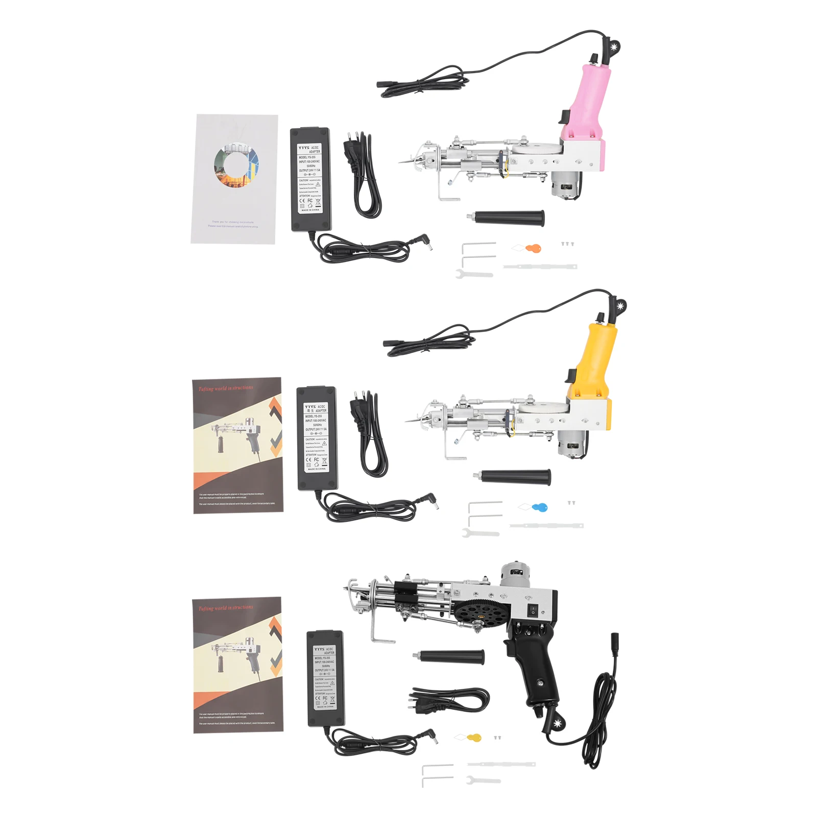 100 W elektrische Tufting-Pistole, 2-in-1 elektrische Teppich-Tufting-Pistole, 13000 U/min, Teppichherstellung, Tufting-Pistole 360 ° Rotation Teppichweberei Mac – Detail 6