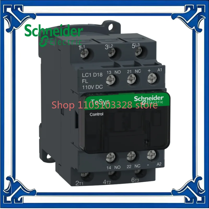 

Schneider LC1D18FL Новая модель TeSys Deca Трехполюсный контактор катушки постоянного тока, 18 А, 110 В постоянного тока с низким энергопотреблением