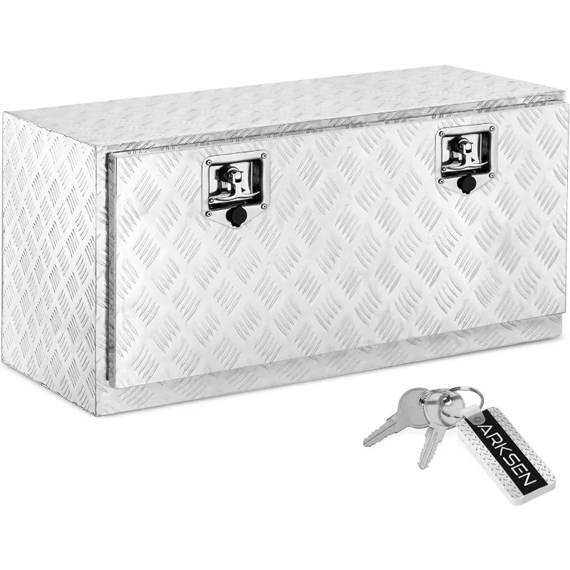 

ARKSEN 36 Inch Heavy Duty Aluminum Bar Tread Tool Underbody Box, Waterproof Square Truck Storage Organizer Chest for Pick Up