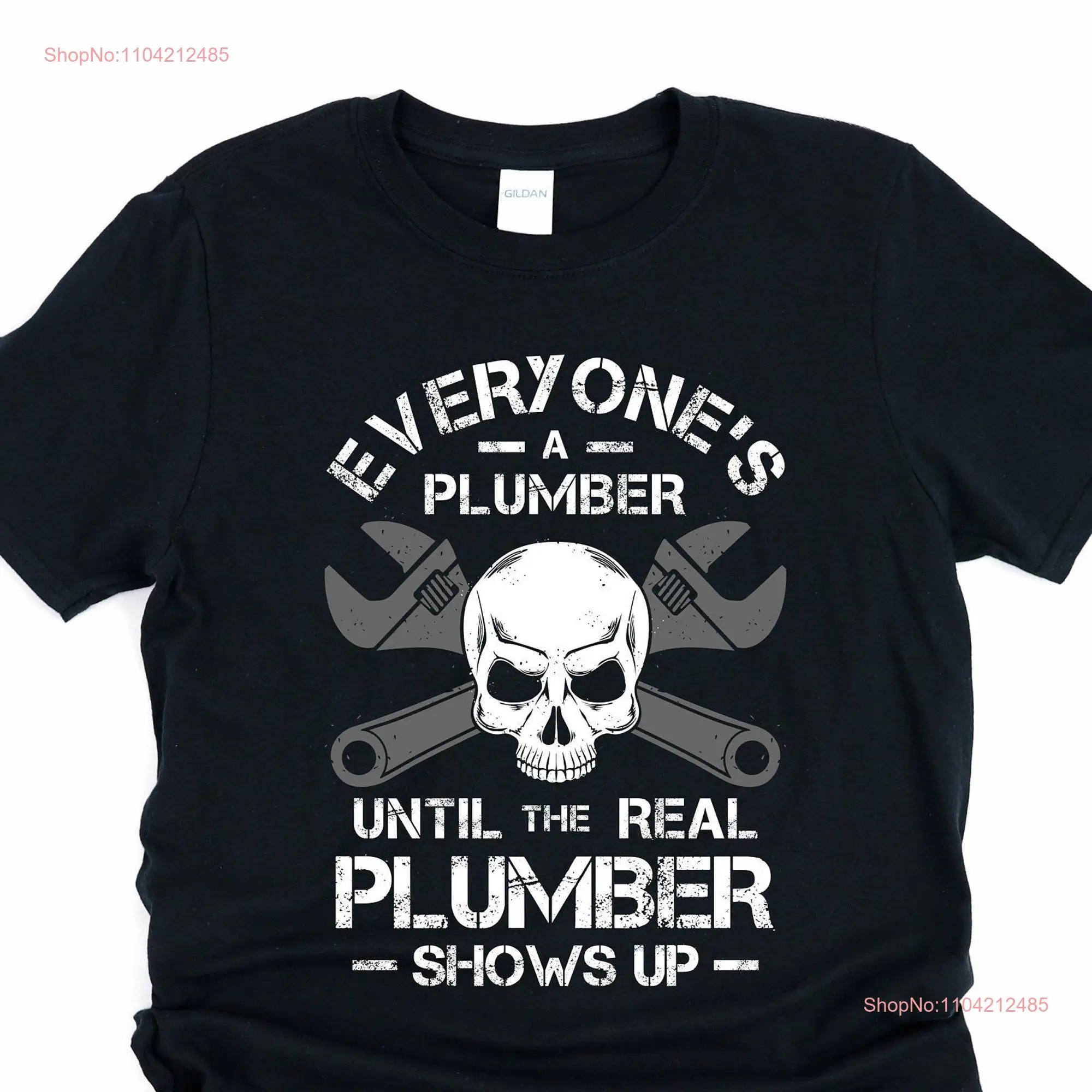 Funny plumber shirt gift handyman pipe fitter plumbing shirts pipefitter T long or short sleeves