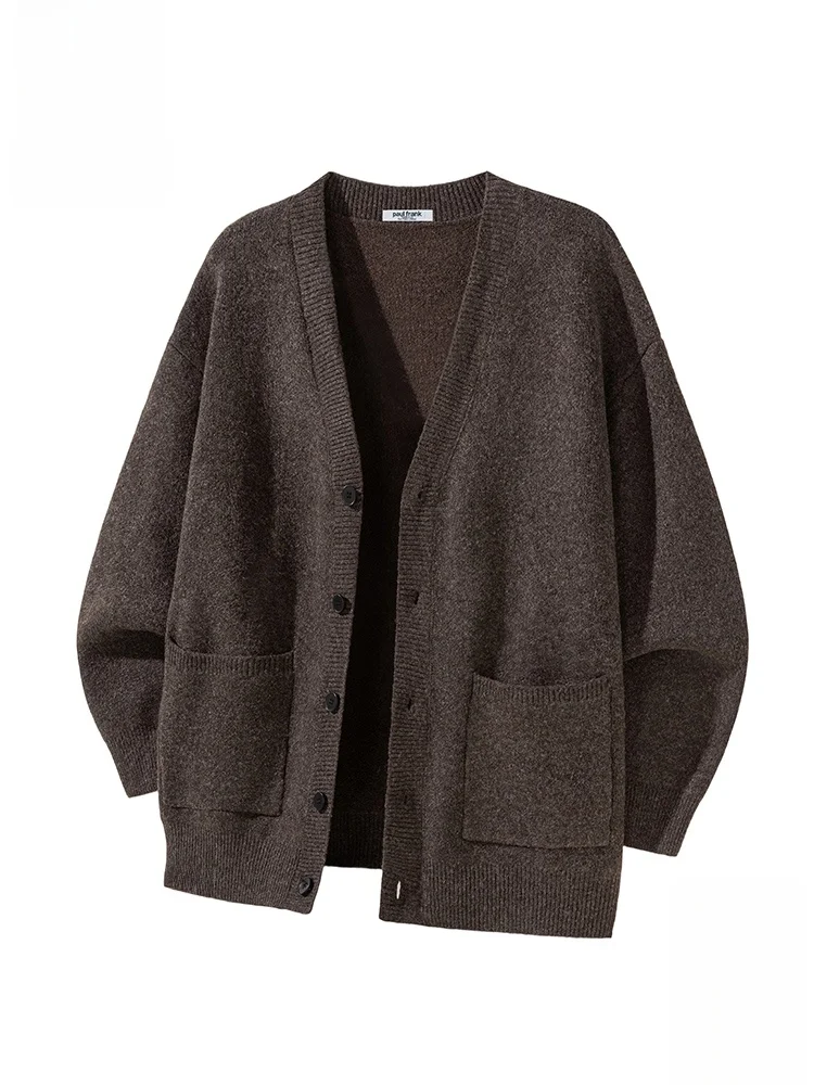 

PaulFrank Retro Sle Open Cardigan Sweater Men's Loose Fit Color Casual Knitted irt Autumn Season Faionable Youthwear