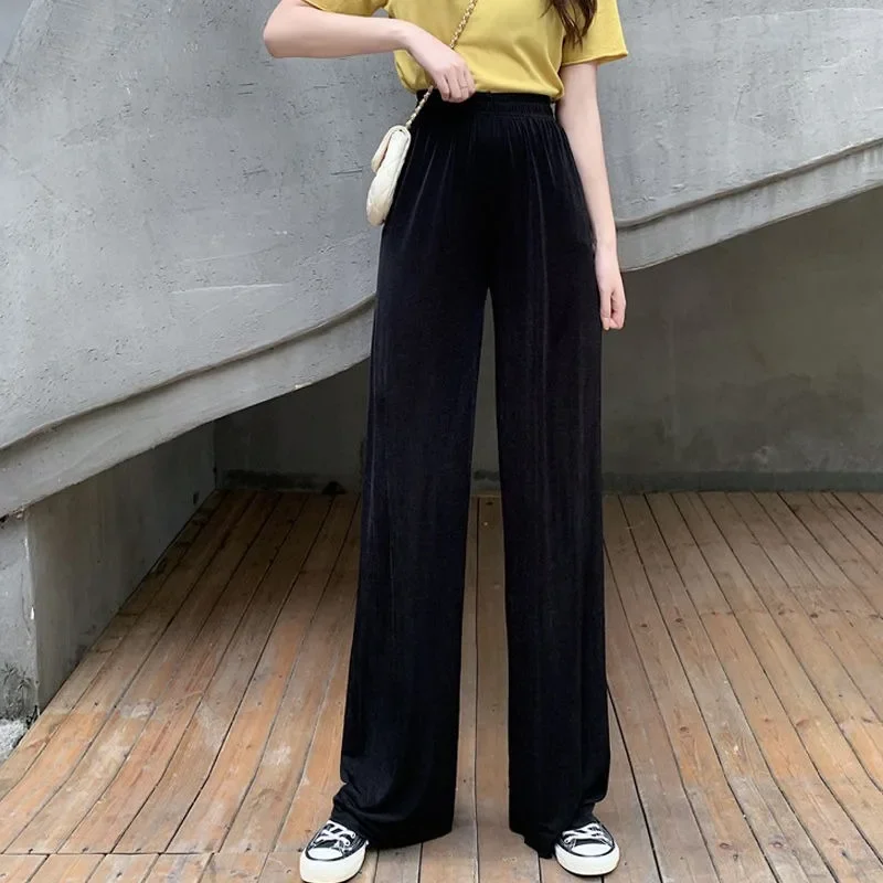 

High Quality Wide-leg Women's Pants High Waist Full-lenth Loose Pants Casual Long Pants Women Trousers Y2k Korean Pantalon