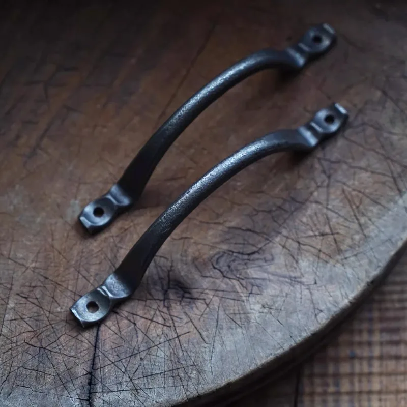 BCD-wrought Iron Cabinet Pulls Door Handles Hand-forged Drawer Cabinet Simple Chinese Retro Furniture Hardware