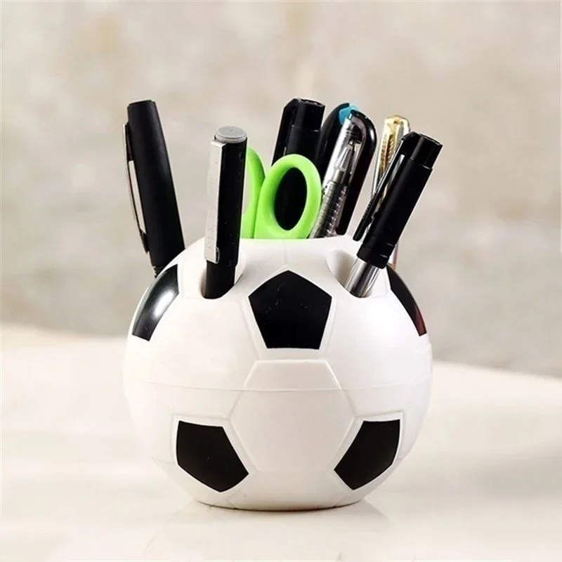 Soccer Shape Tool Home Decoration Student Gifts Supplies Pen Pencil Holder Football Shape Toothbrush Holder Desktop Rack Table