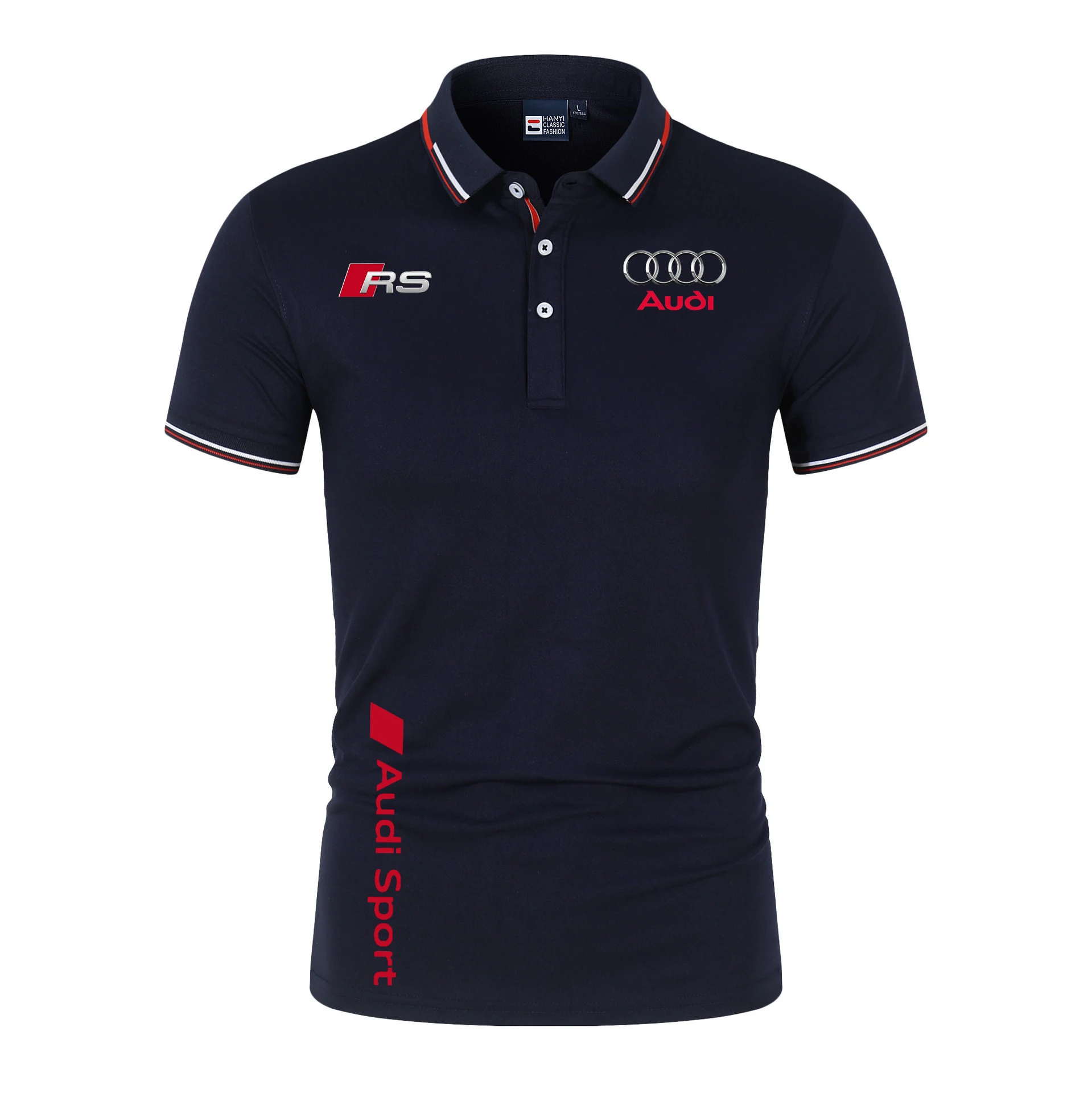 Camiseta de Alta Calidad 2026, Camisa con Solapa, Camiseta de Manga Corta para Asistente de Tienda de Autos Audi 4S, Polo Deportivo