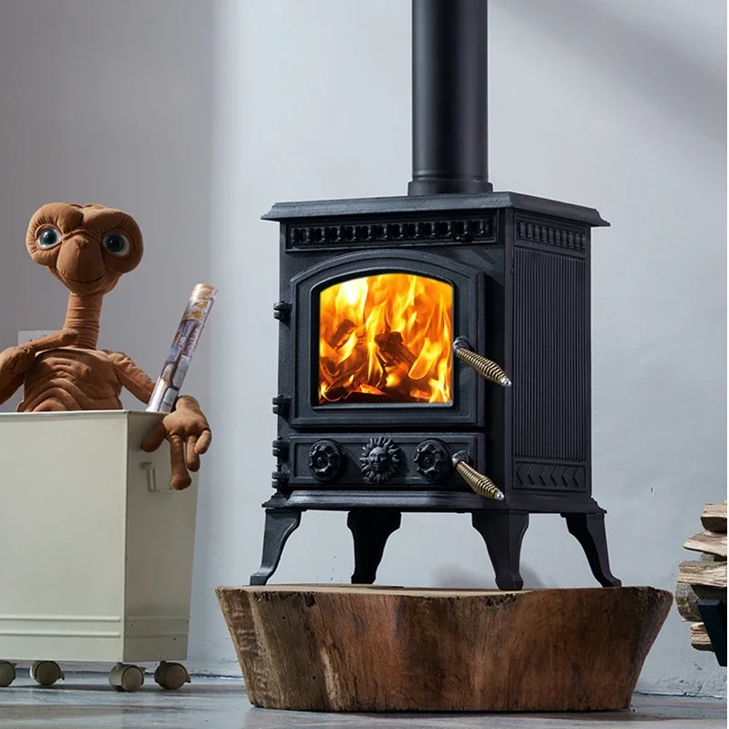 FS 16 cast iron real fire wood burning firepla illa self-built house winter heating firepla heater