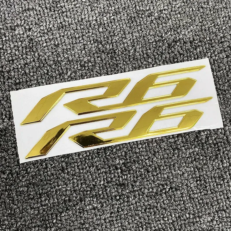 R6 3D Set Stickers Motorcycle Accessories Fueltank Fuel Tank Pad Reflective Fairing Kit Decals Gold For Yamaha YZF R 6 1999 2009