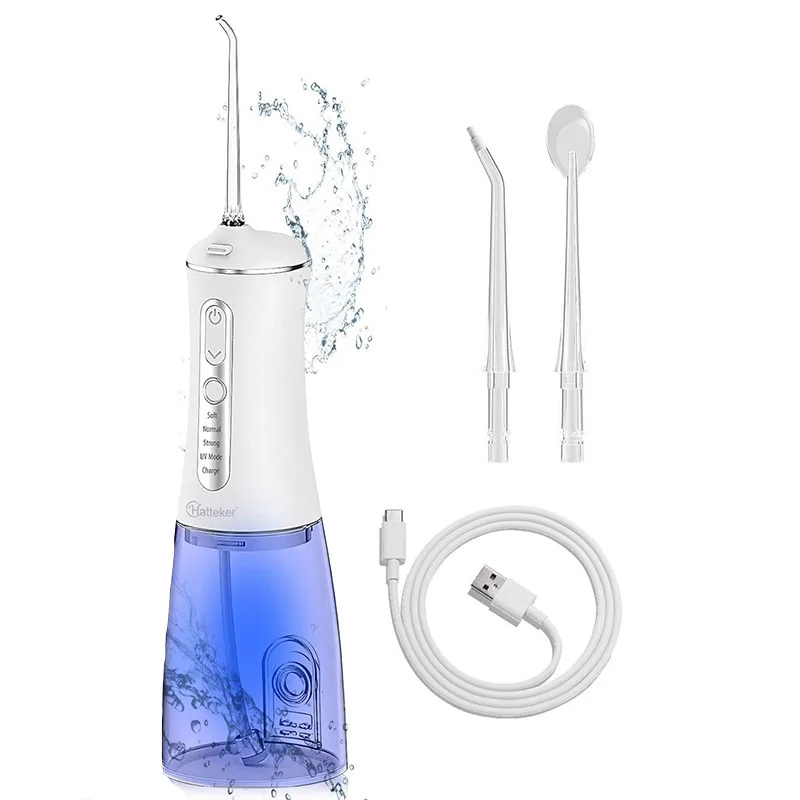 

Electric Handheld Oral Irrigator,Two Replaceable Nozzles,Adjustable Water Pressure, Portable Oral irrigator, Oral Care Device