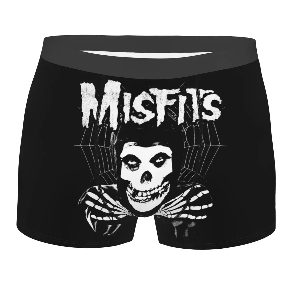 

Модные мужские трусы-боксеры в стиле хоррор-панк-рок группы Misfits, удобные трусы-боксеры, нижнее белье