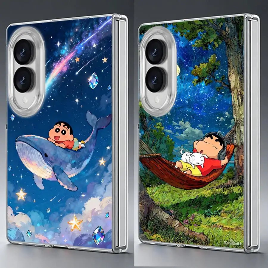 Anime Crayons Shin-chans Case for Samsung Galaxy Z Fold 8 ZFold8 Ultra Z Fold8 Wide Phone Shell