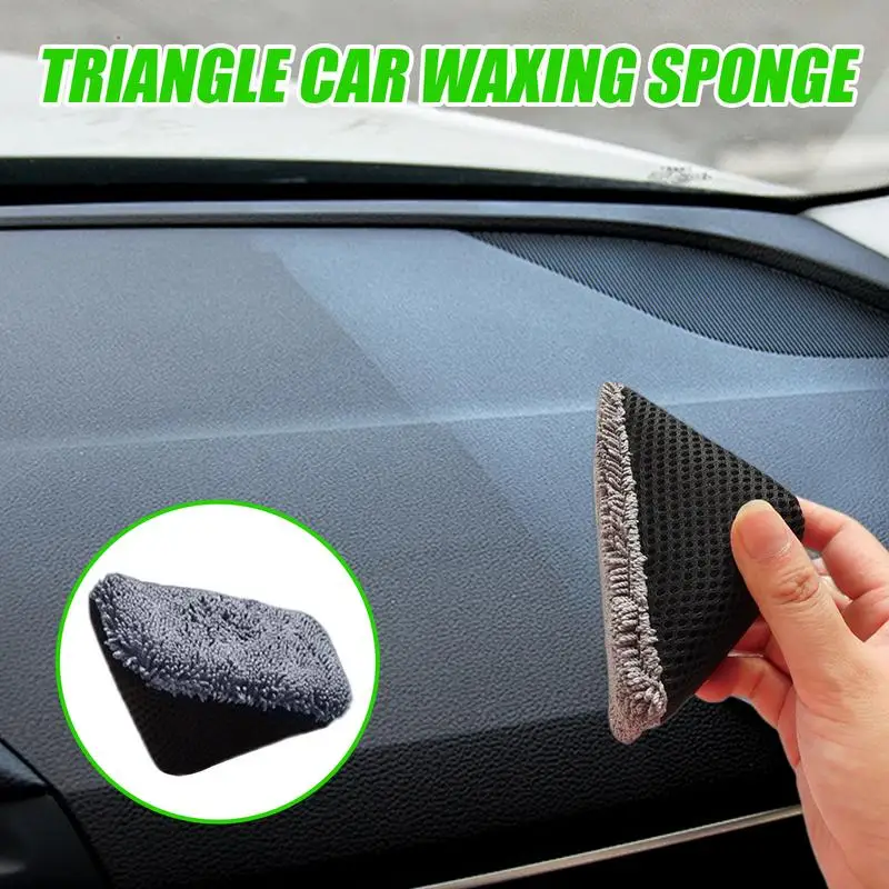 Triangular car waxing sponge Triangle Polishing Sponge auto interior Leather care polishing sponge Vehicle Scrubbing Sponge