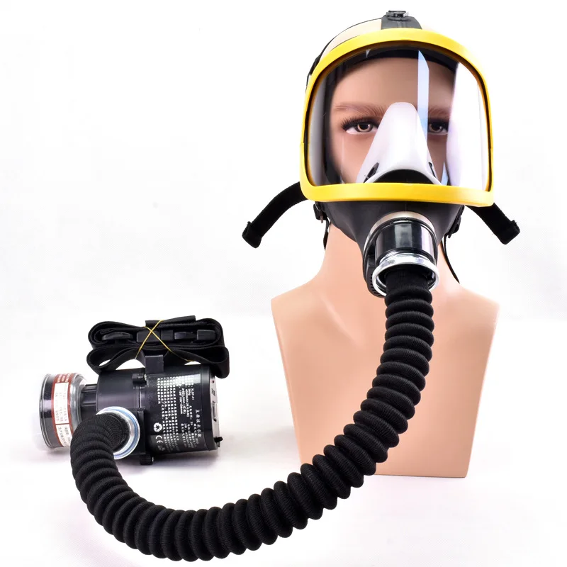 Long tube respirator, electric mask, spray paint anti-oil fume chemical dust protective mask, rechargeable