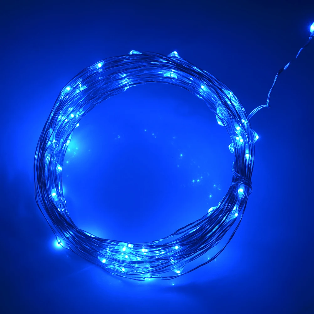 

10M LED String Party Lights 100LEDs Remote Control Blue Outdoor Indoor Decor Emergency Outdoor Hanging Lights Lighting